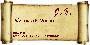 Jánosik Veron névjegykártya